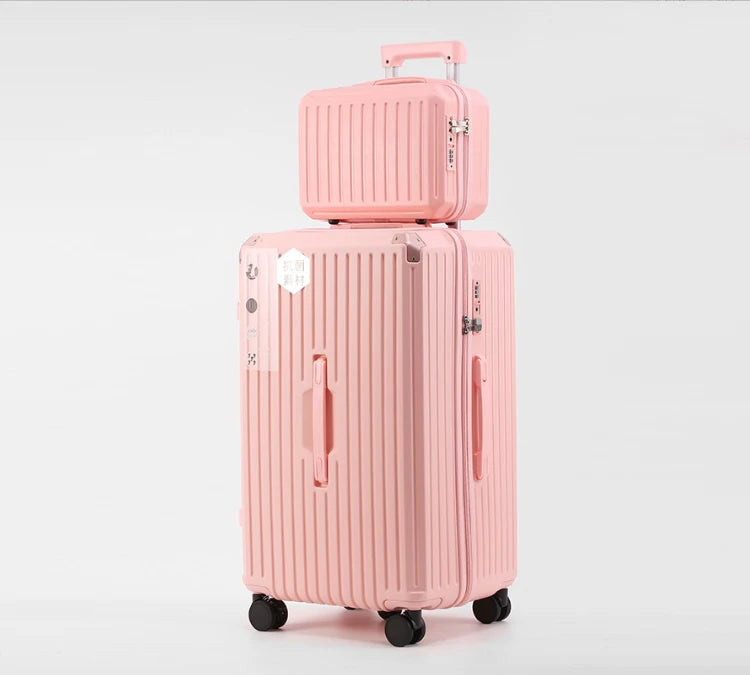 JMT-316298 Large Capacity Trolley Suitcase with Mini Storage Box for Travel and Organisation