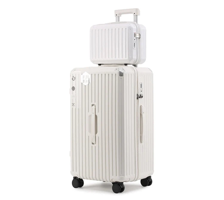 JMT-316298 Large Capacity Trolley Suitcase with Mini Storage Box for Travel and Organisation