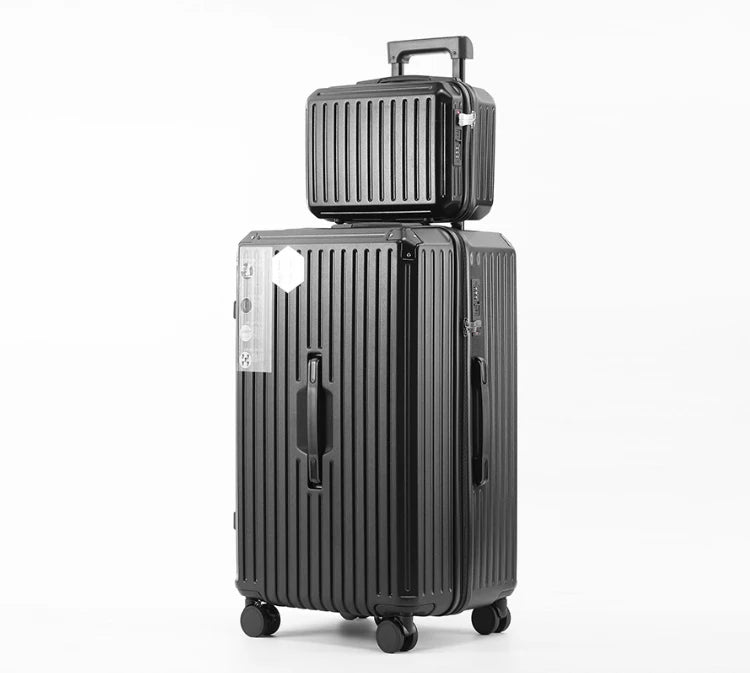 JMT-316298 Large Capacity Trolley Suitcase with Mini Storage Box for Travel and Organisation