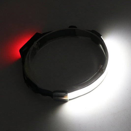 JMT-316362 Portable COB LED Headlight with Red Light Warning, 300 Lumens, Waterproof, Rechargeable Battery, 3 Modes