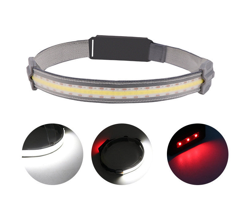 JMT-316362 Portable COB LED Headlight with Red Light Warning, 300 Lumens, Waterproof, Rechargeable Battery, 3 Modes
