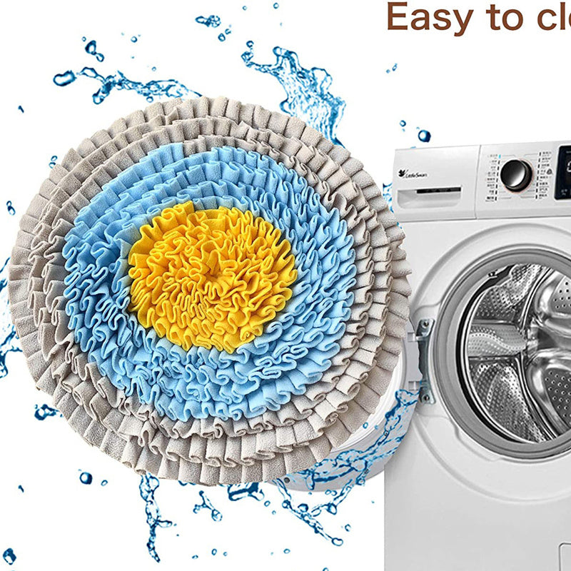 JMT-316554 Pet Educational Smelling Training Blanket in Gray - Anti-Slip Slow Feeder Mat for Dogs, Easy to Clean Flannel Design