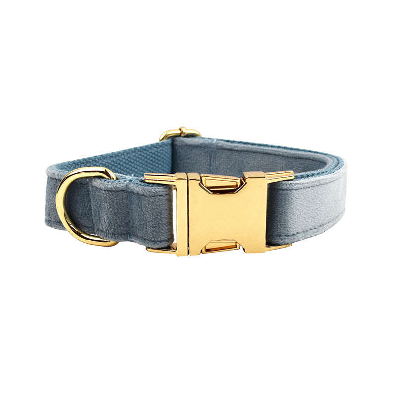 JMT-316746 Soft Velvet Dog Collar with Accessories for XS to XL Sizes