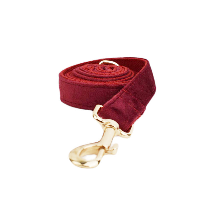 JMT-316746 Soft Velvet Dog Collar with Accessories for XS to XL Sizes