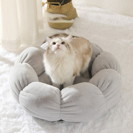 JMT-316874 Warm Wool-Like Cat Litter with High Resilience Thermal Cotton Filling
