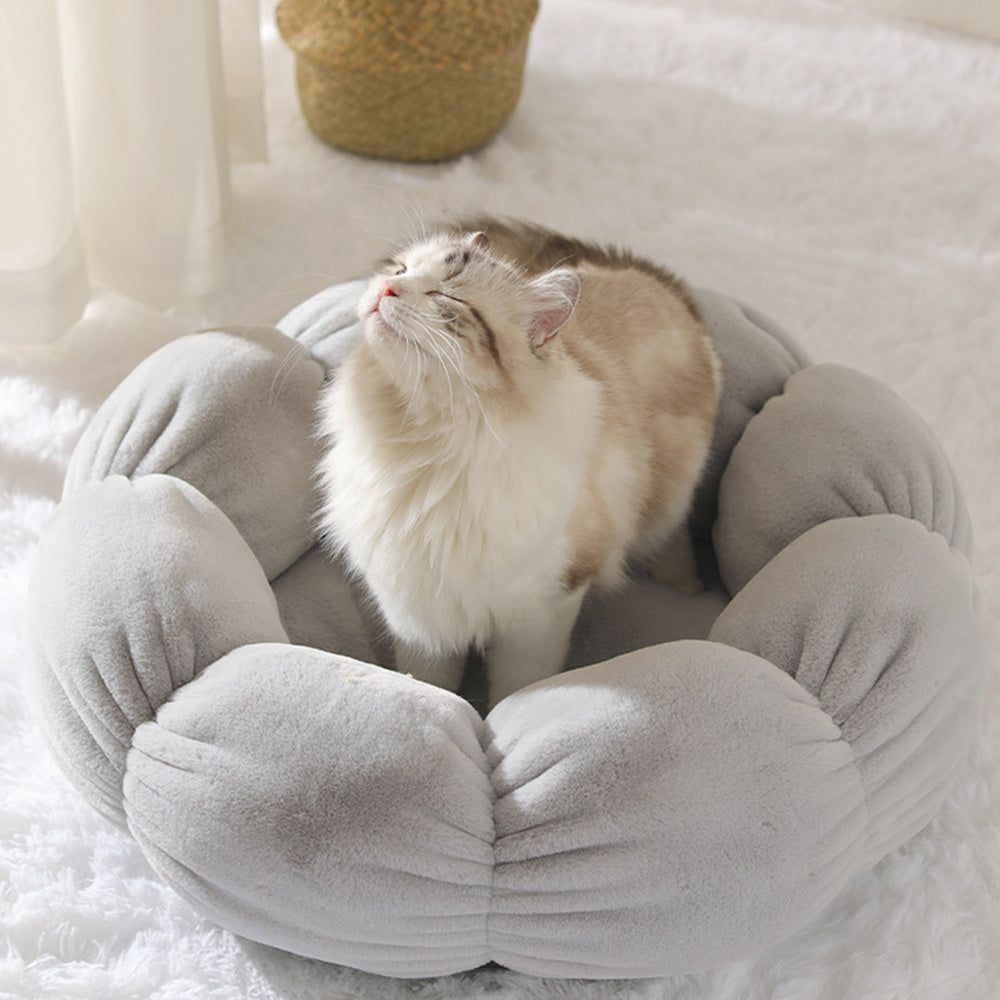 JMT-316874 Warm Wool-Like Cat Litter with High Resilience Thermal Cotton Filling
