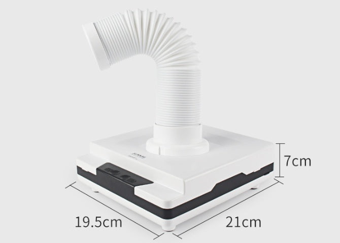 JMT-316874 White Japanese Manicure Vacuum Cleaner with Strong Suction, ABS Plastic, Compact Size 195x210x70mm