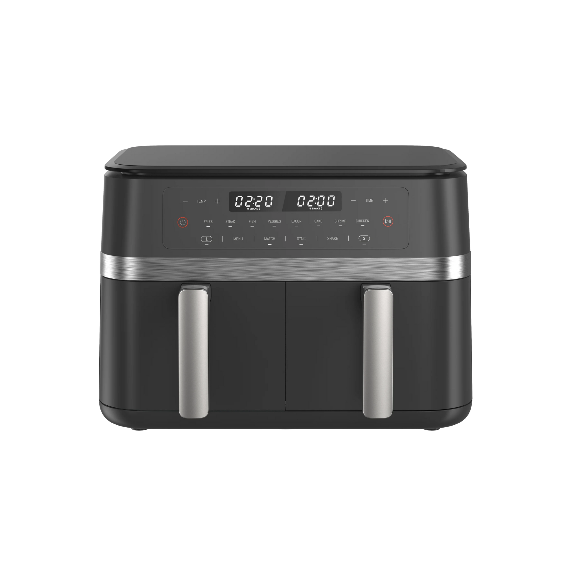 JMT-317322 11L Dual Air Fryer - Smart Electric Digital Kitchen Appliance for Easy Cooking with Nonstick Features