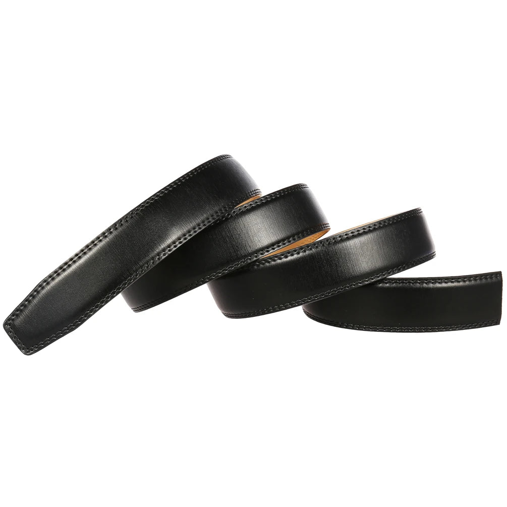 JMT-317322 Men's 3.1CM Automatic Leather Belt with Adjustable Buckle - Model LY31-3351