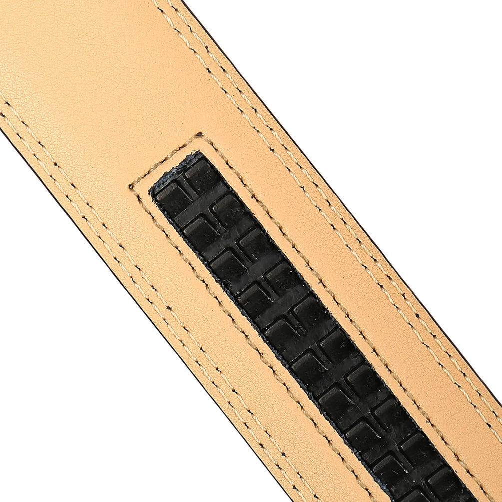JMT-317322 Men's 3.1CM Automatic Leather Belt with Adjustable Buckle - Model LY31-3351