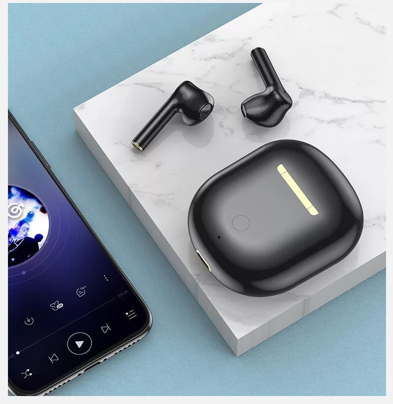 JMT-317386 Wireless Binaural Bluetooth Headset with Charging Case and Multi-Point Connection