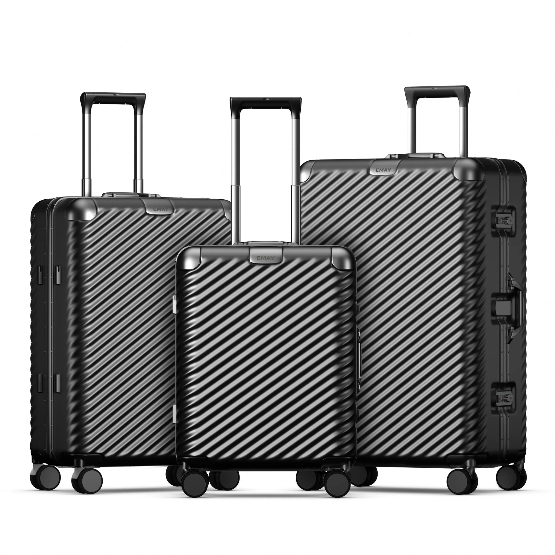 JMT-317450 Lightweight Aluminium Frame PC Carry-On Trolley Case Travel Suitcase Set