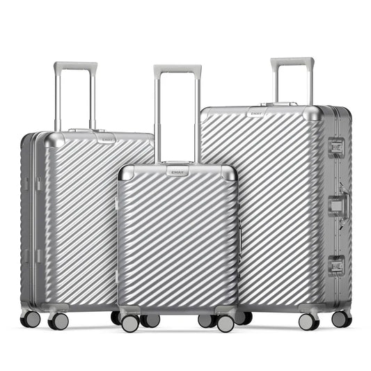 JMT-317450 Lightweight Aluminium Frame PC Carry-On Trolley Case Travel Suitcase Set