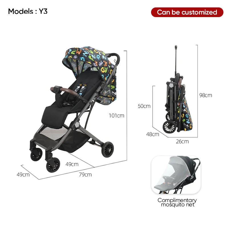 JMT-317706 Compact and Lightweight Folding Stroller for Babies, Ideal for Travel and Airplane Use