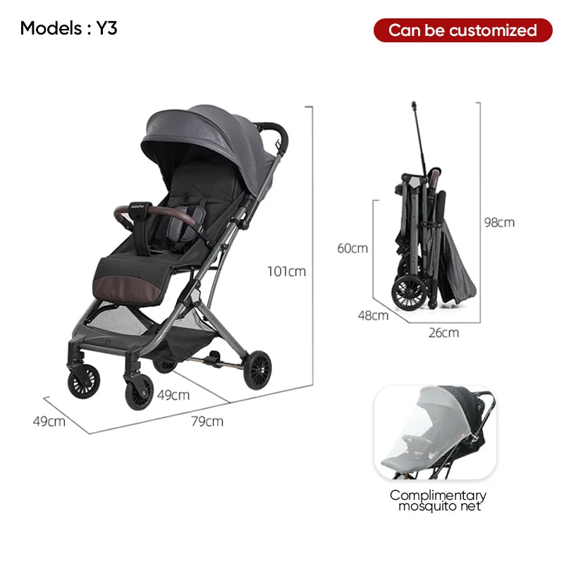 JMT-317706 Compact and Lightweight Folding Stroller for Babies, Ideal for Travel and Airplane Use