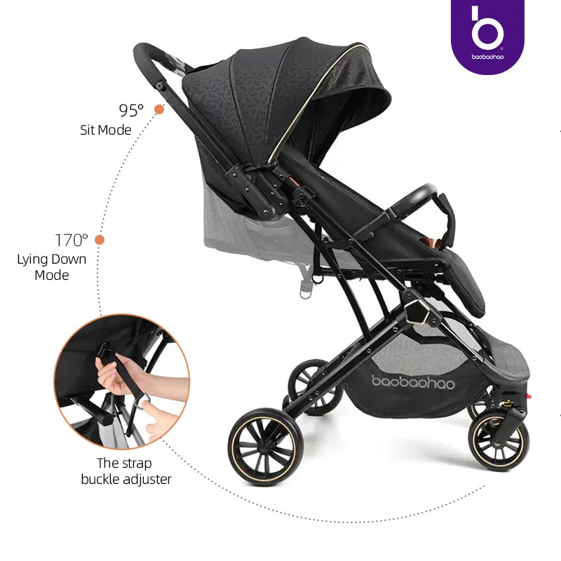 JMT-317706 Compact and Lightweight Folding Stroller for Babies, Ideal for Travel and Airplane Use