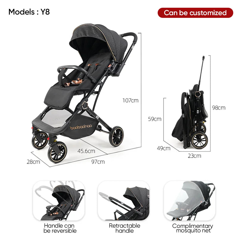 JMT-317706 Compact and Lightweight Folding Stroller for Babies, Ideal for Travel and Airplane Use