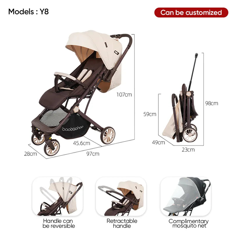 JMT-317706 Compact and Lightweight Folding Stroller for Babies, Ideal for Travel and Airplane Use