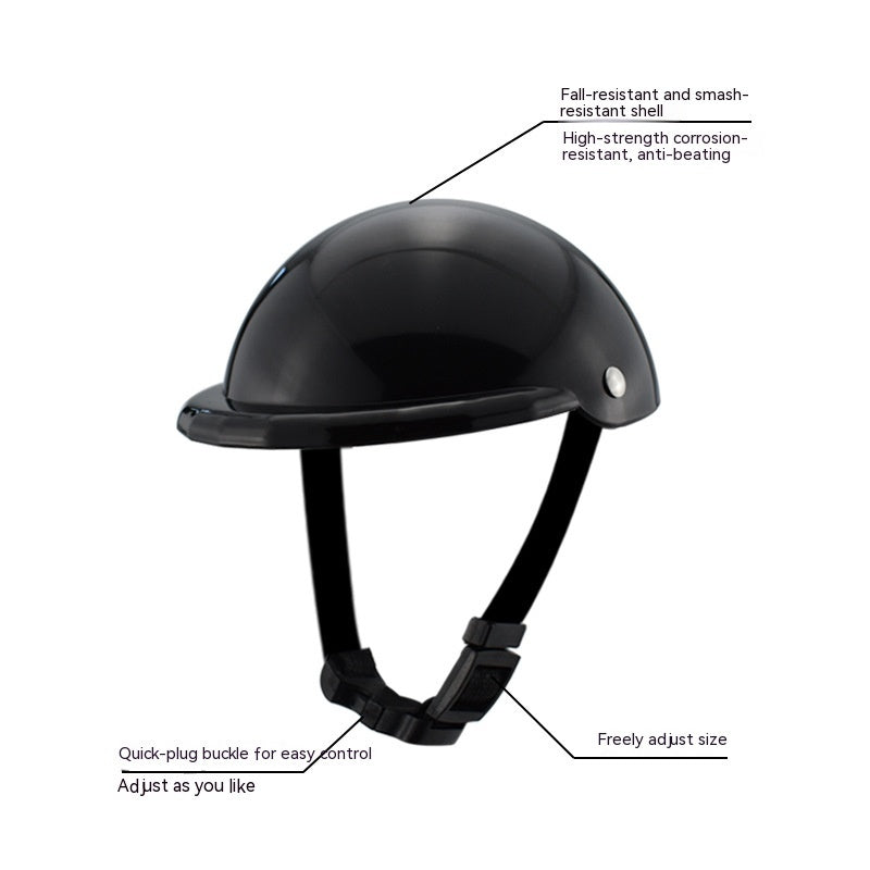 JMT-317706 PET Monochrome Helmet and Glasses Set for Dogs and Cats - Adjustable S/M/L Sizes