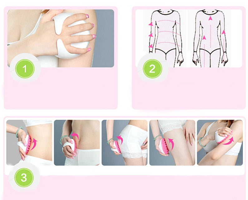 JMT-317706 Silicone Meridian Brush for Body Health - Deep Massage Tool for Cellulite Treatment and Relaxation - Portable and Stylish Design