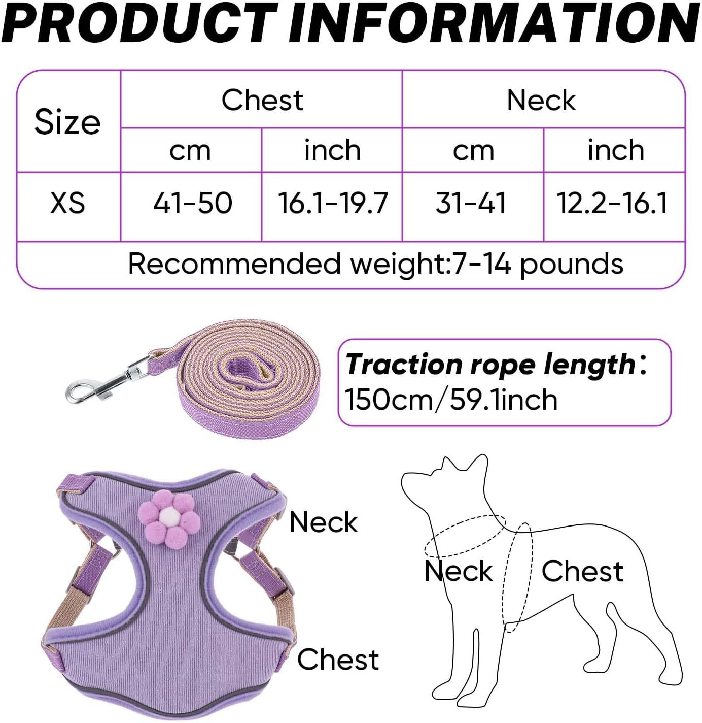 JMT-317898 Breathable Mesh Dog Harness with Reflective Strips and Quick Release Buckle for Small to Large Dogs