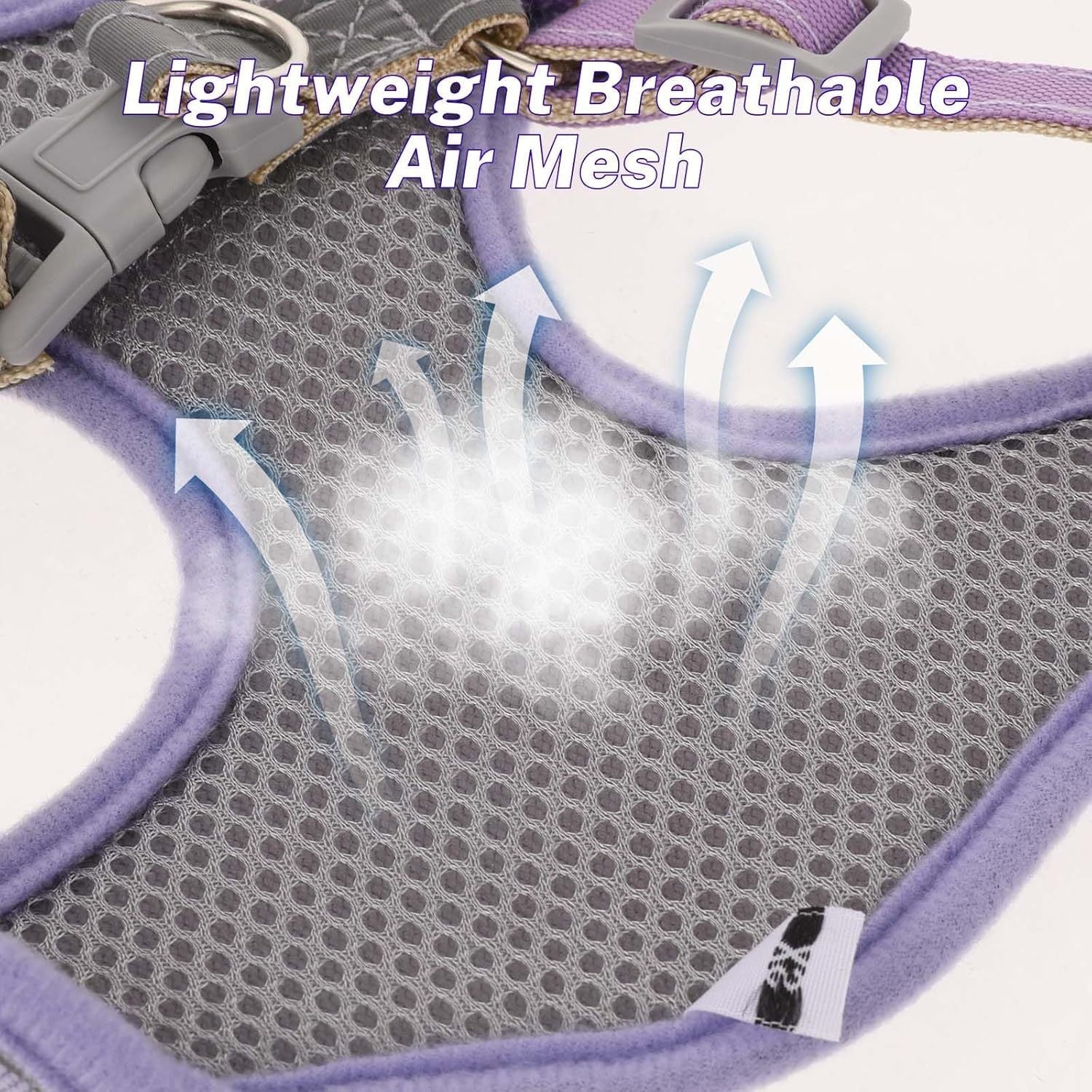 JMT-317898 Breathable Mesh Dog Harness with Reflective Strips and Quick Release Buckle for Small to Large Dogs