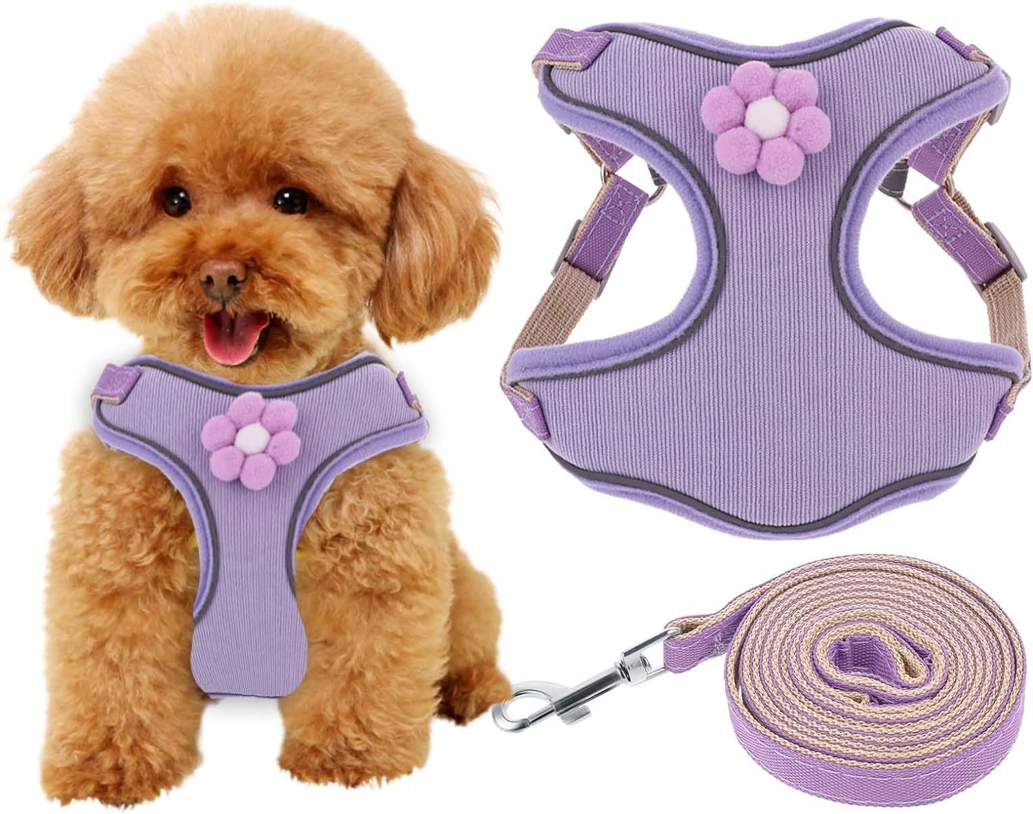 JMT-317898 Breathable Mesh Dog Harness with Reflective Strips and Quick Release Buckle for Small to Large Dogs