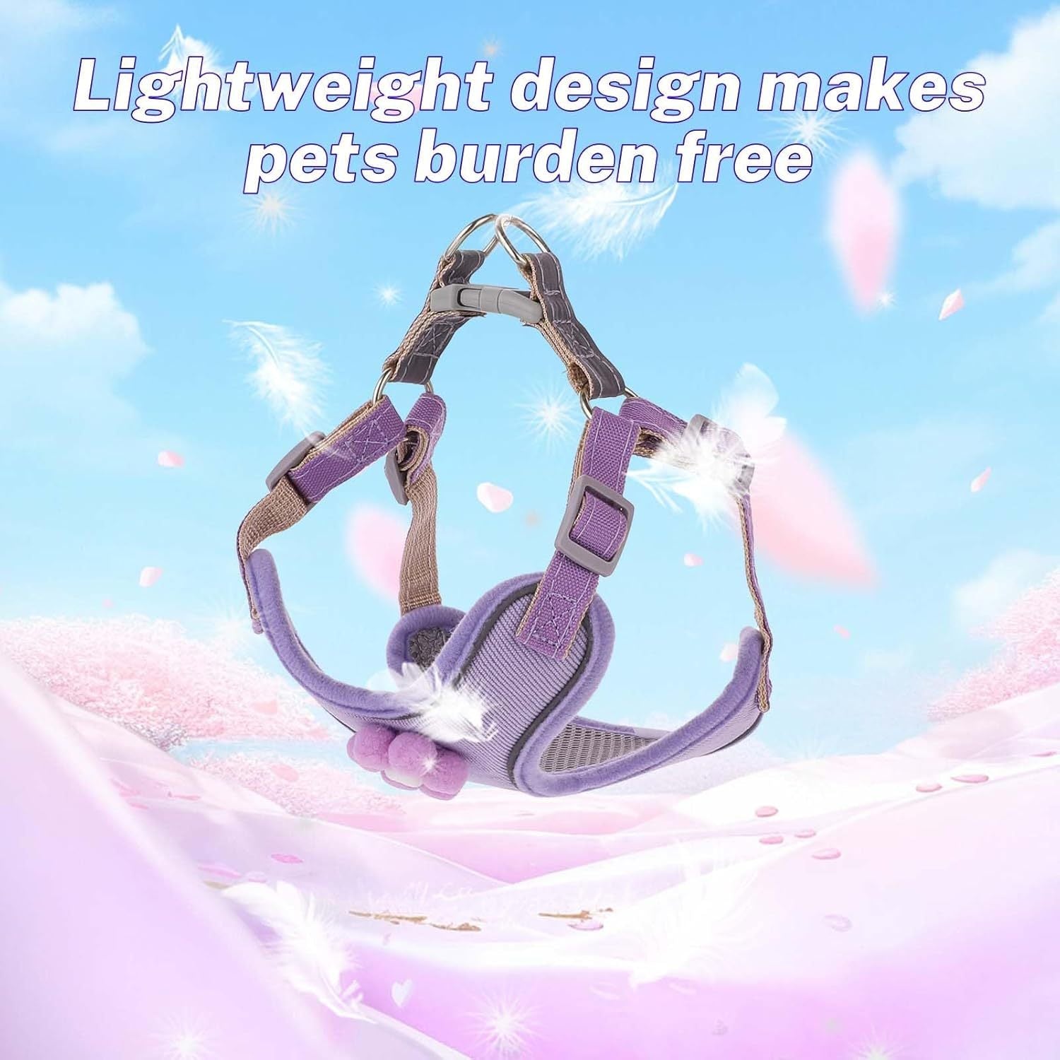 JMT-317898 Breathable Mesh Dog Harness with Reflective Strips and Quick Release Buckle for Small to Large Dogs