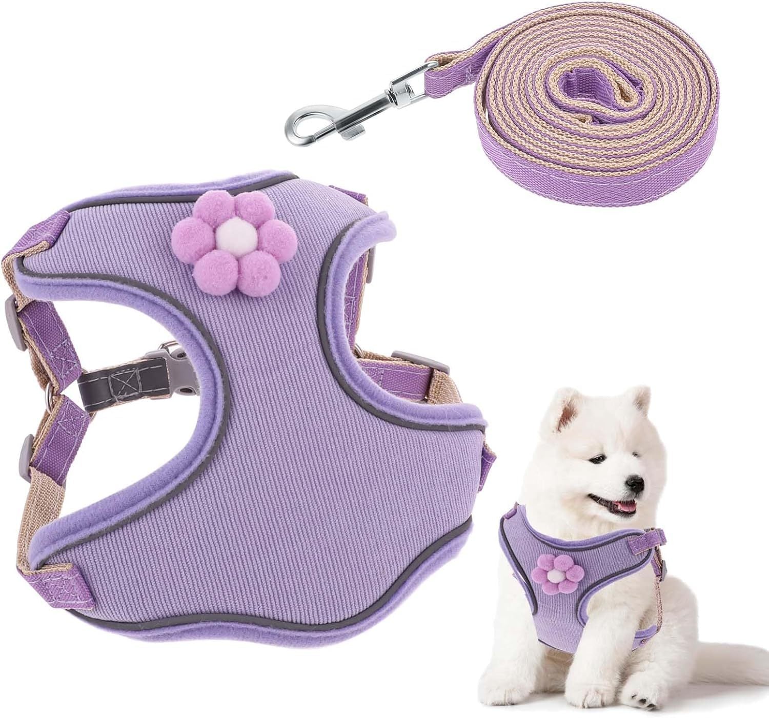 JMT-317898 Breathable Mesh Dog Harness with Reflective Strips and Quick Release Buckle for Small to Large Dogs