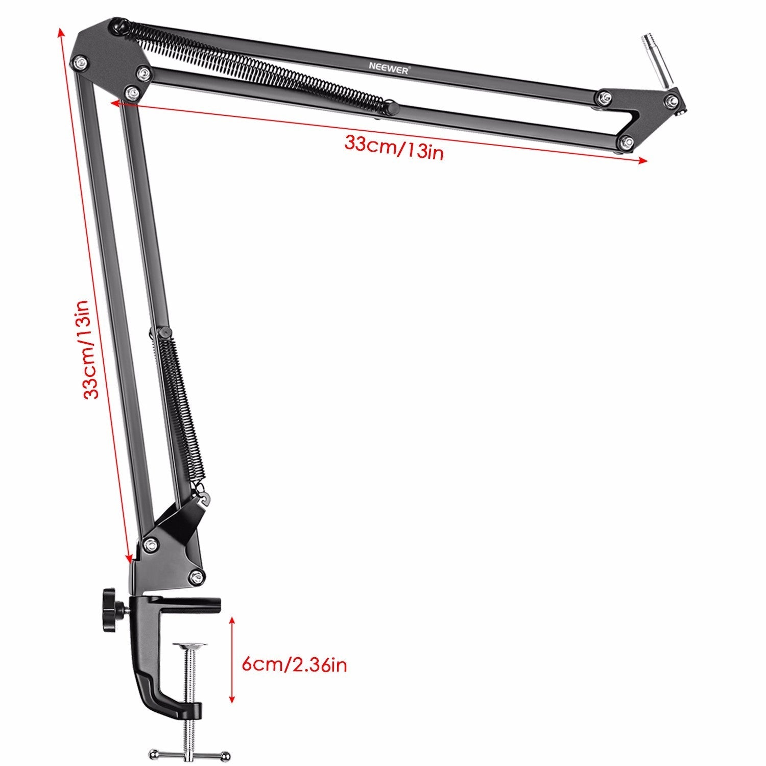JMT-317898 Professional USB Condenser Microphone Kit with Adjustable Scissor Arm Stand, Shock Mount, and Foam Cap for Recording and Broadcasting