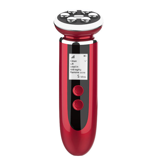 JMT-317962 RF Multi-Function Radiofrequency Cosmetic Instrument - Red/White, ABS Material, 5 Gears, Compact Design