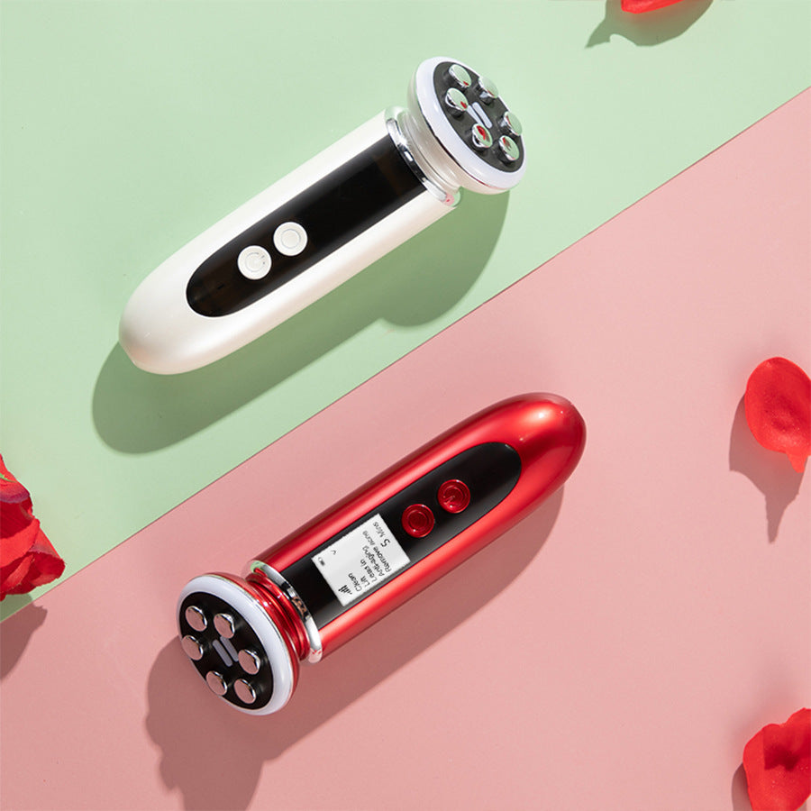 JMT-317962 RF Multi-Function Radiofrequency Cosmetic Instrument - Red/White, ABS Material, 5 Gears, Compact Design