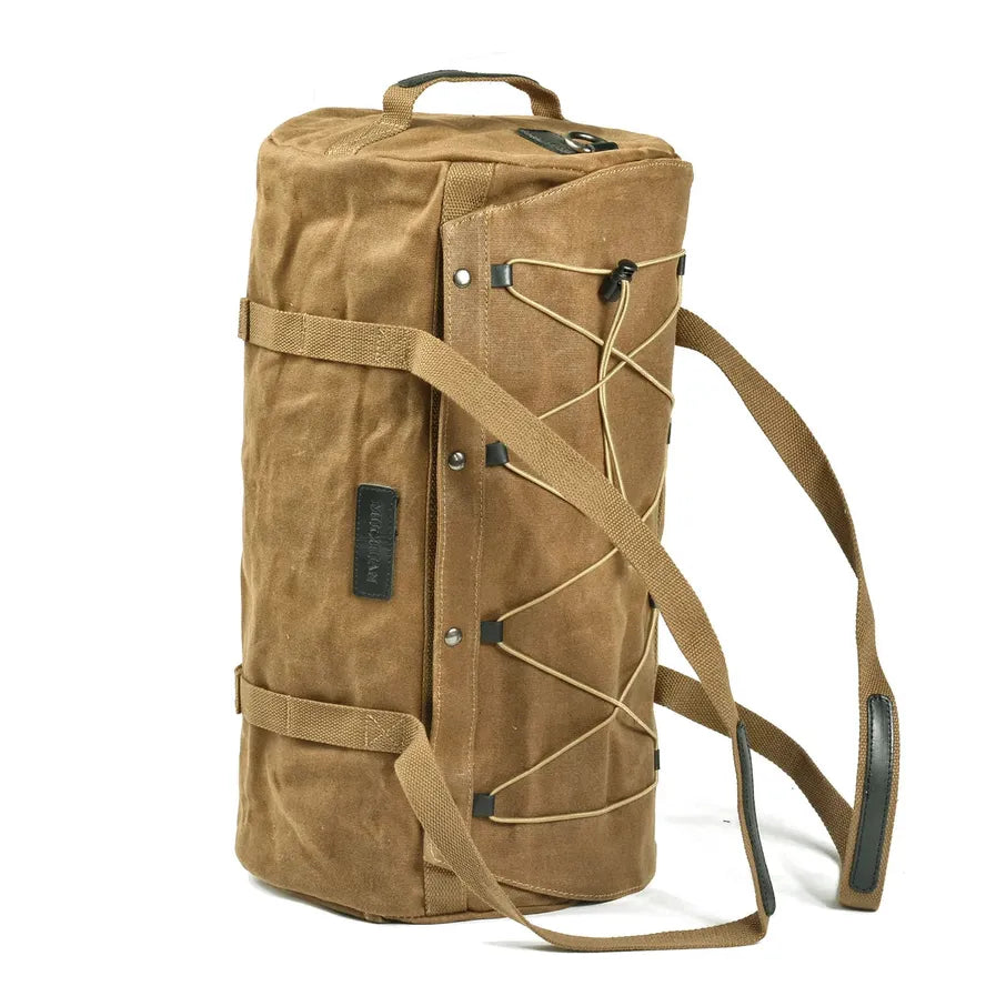 JMT-318090 Waterproof Canvas Motorcycle Rear Bag with Zipper Closure and Multiple Pockets - 28L Capacity