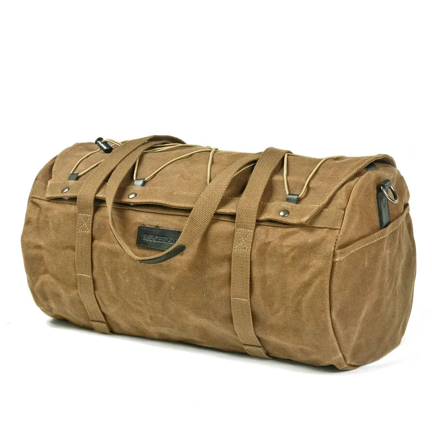 JMT-318090 Waterproof Canvas Motorcycle Rear Bag with Zipper Closure and Multiple Pockets - 28L Capacity