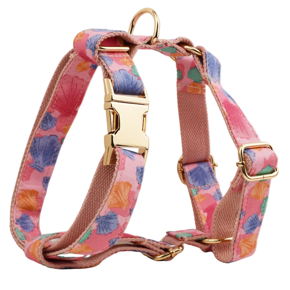 JMT-318218 Four-Piece Pet Collar Set with Bow, Vest, Leash, and Bag for Dogs