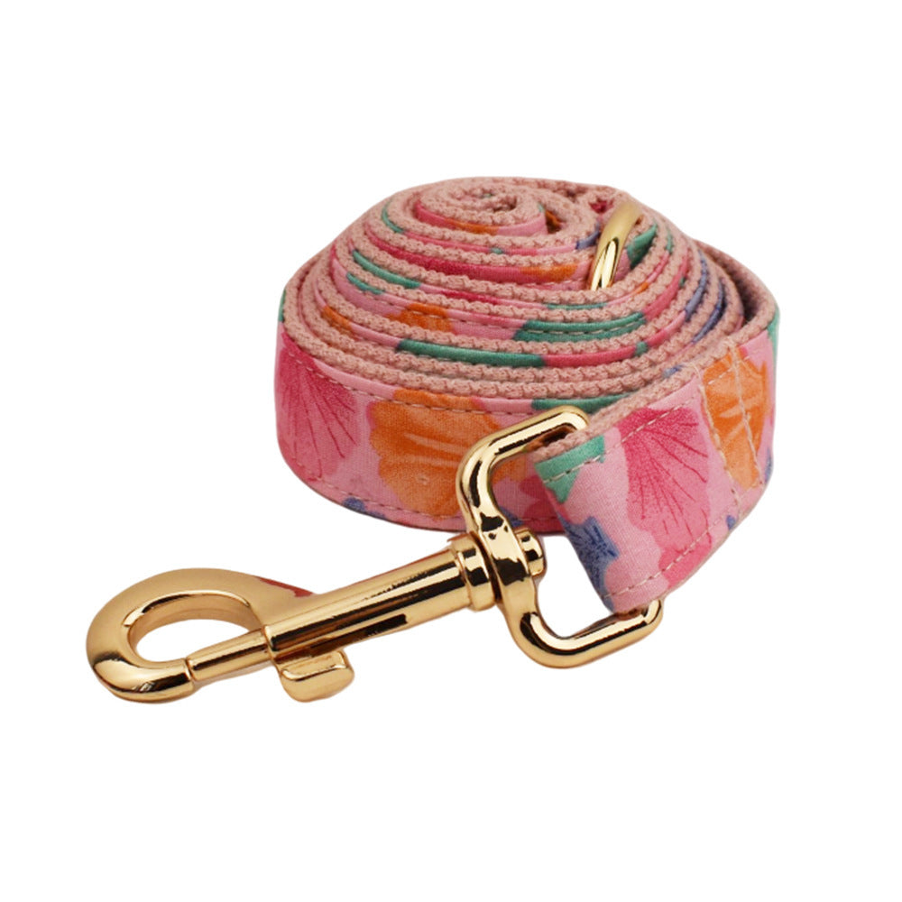 JMT-318218 Four-Piece Pet Collar Set with Bow, Vest, Leash, and Bag for Dogs