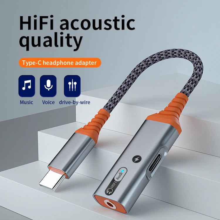 JMT-318218 Type-C to 3.5mm Audio Adapter with Charging Port for iPhone 15