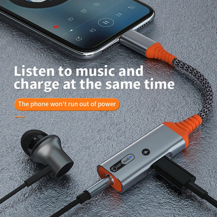 JMT-318218 Type-C to 3.5mm Audio Adapter with Charging Port for iPhone 15