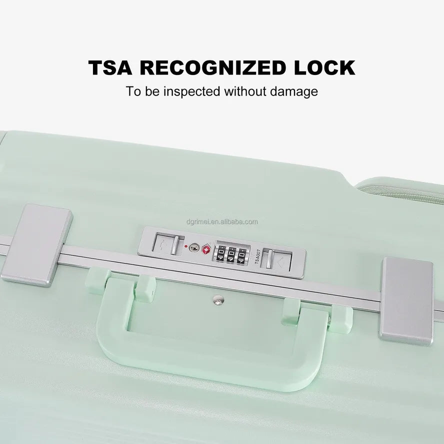 JMT-318282 Elegant 100% PC Cabin Suitcase with Built-in TSA Lock in Soft Macaron Colours