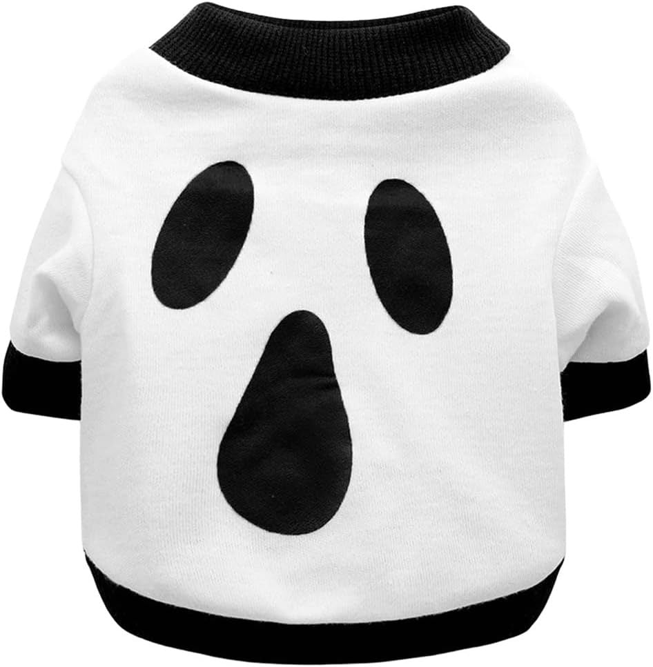JMT-318346 Halloween Pet Skeleton Costume Sweatshirt for Dogs and Cats, Lightweight & Comfortable for Chihuahua, Dachshund, and French Bulldog