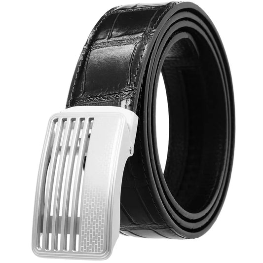JMT-318474 Genuine Leather Casual Belt with Stainless Steel Buckle - Model LY36-61437-8