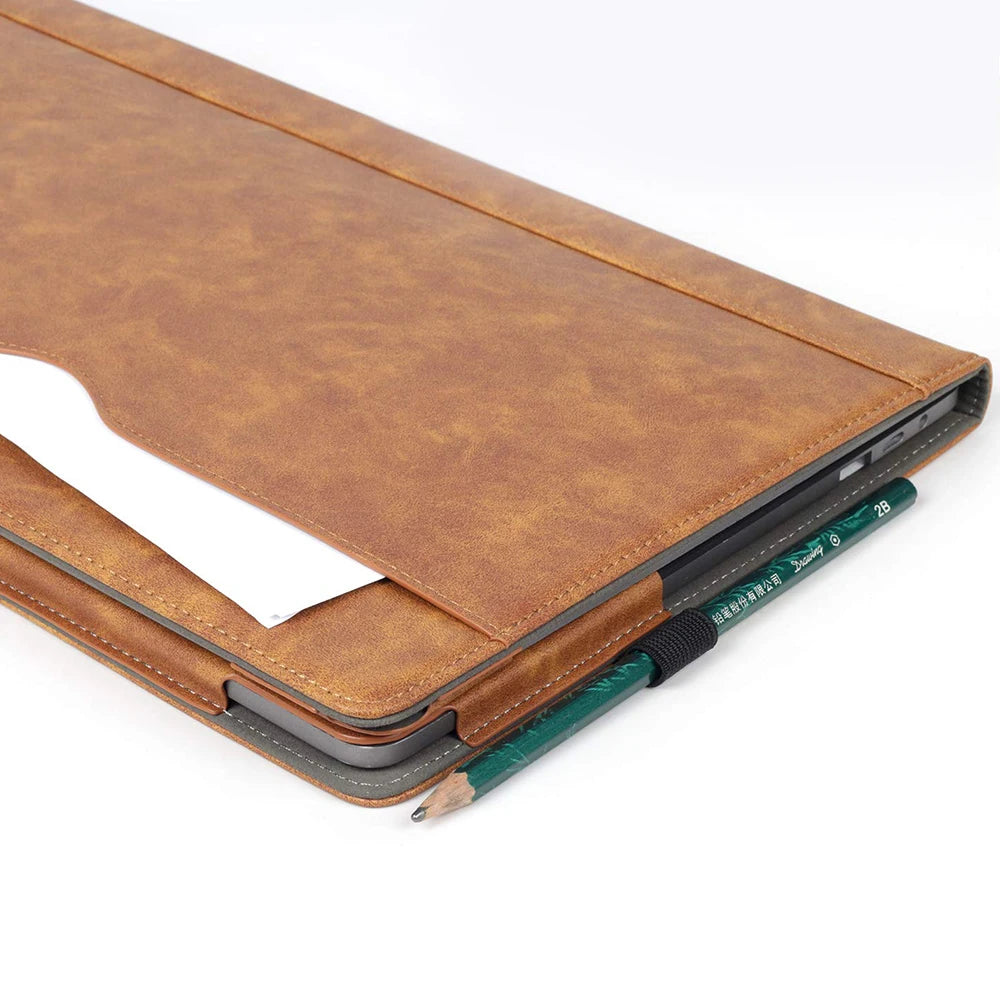 JMT-318538 Leather Laptop Sleeve Case for MacBook Pro 13 with Pen Holder
