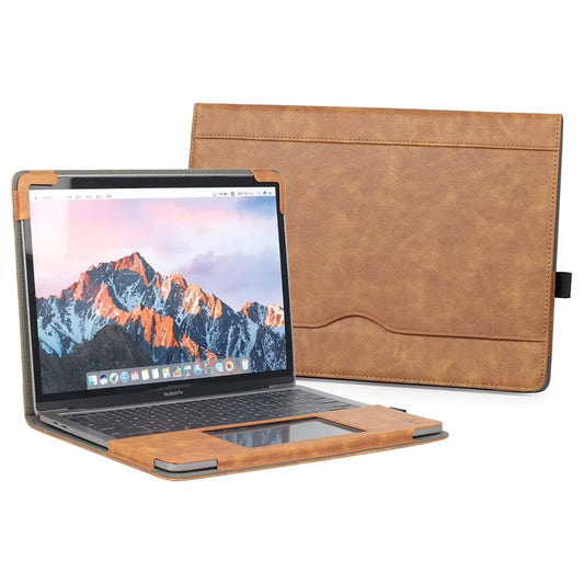 JMT-318538 Leather Laptop Sleeve Case for MacBook Pro 13 with Pen Holder