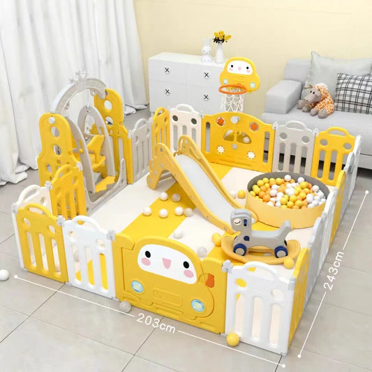 JMT-318666 Quality Ground Protective Plastic Playpen for Baby with Safe and Durable Design