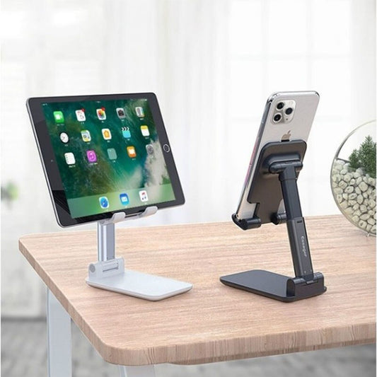 JMT-318730 Adjustable Metal Tablet and Phone Stand Holder for iPhone and iPad - Foldable, Anti-Skid Design