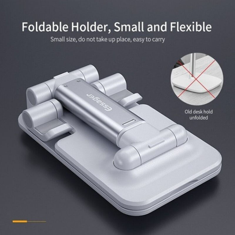 JMT-318730 Adjustable Metal Tablet and Phone Stand Holder for iPhone and iPad - Foldable, Anti-Skid Design
