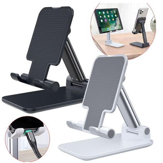 JMT-318730 Adjustable Metal Tablet and Phone Stand Holder for iPhone and iPad - Foldable, Anti-Skid Design