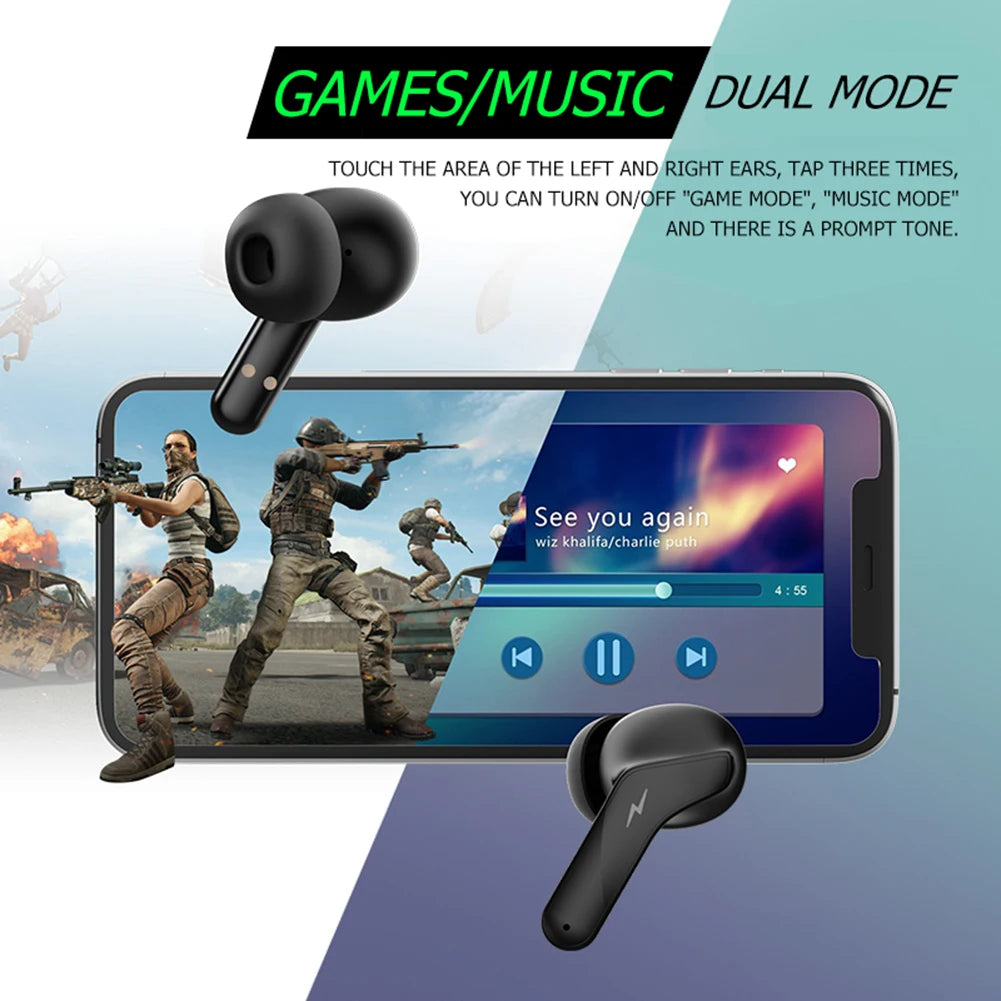 JMT-319050 Waterproof TWS Earbuds with 60ms Low Latency for Gaming, Hi-Fi Sound and Comfortable Fit