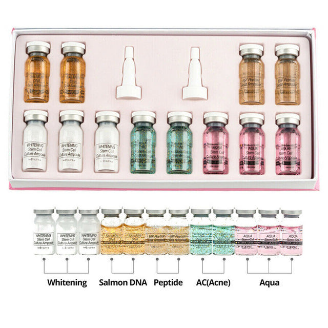 JMT-319306 Korean 8ml BB Cream & Booster Ampoule Starter Kit - 12 Vials for Radiant Skin