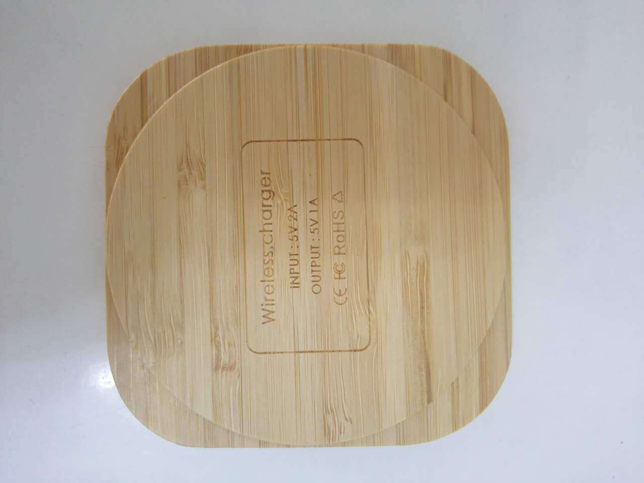 JMT-319562 Bamboo Wireless Charger 5W with Over-Temperature and Overcurrent Protection